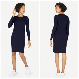 Everlane XS Black Wool blend Long sleeve dress
